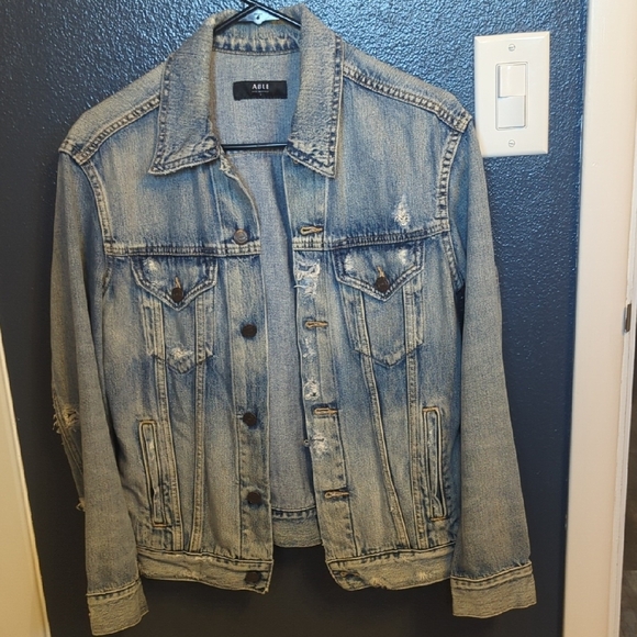 Able Merly Distressed Denim Jacket - Picture 1 of 3
